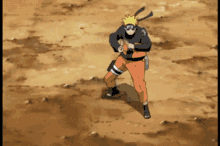 Naruto summoning shadow clones.