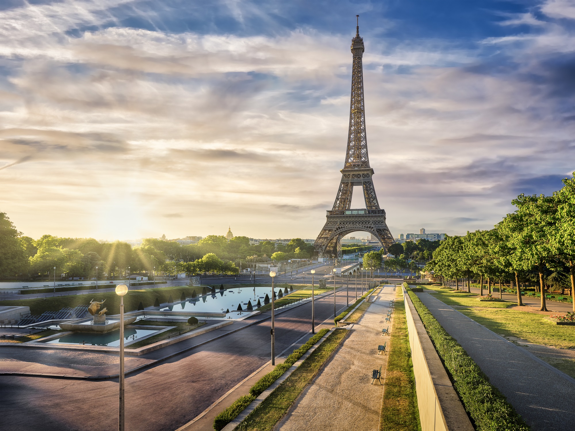 The Eiffel Tower in Paris, France.